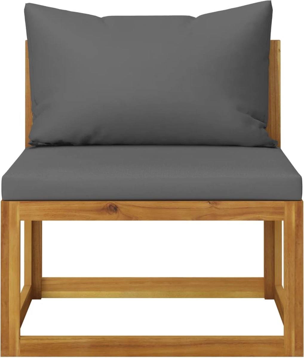 Decoways - 7-delige Loungeset Met Kussens Massief Acaciahout 11 Decoways - 7-delige Loungeset Met Kussens Massief Acaciahout - Afbeelding 11