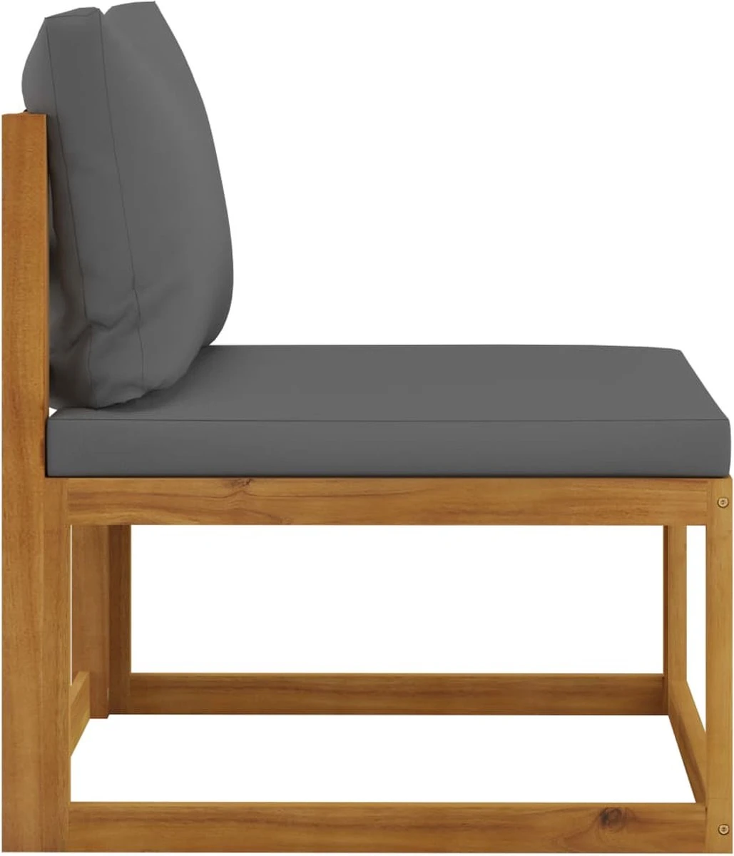 Decoways - 7-delige Loungeset Met Kussens Massief Acaciahout 9 Decoways - 7-delige Loungeset Met Kussens Massief Acaciahout - Afbeelding 9