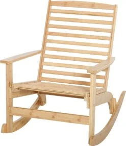 Outsunny Tuin Schommelstoel, Relaxstoel, Tuinstoel, Bamboe Multiplex Naturel 84A-171 -Optimaal Tuinmeubel Winkel 1037x1200