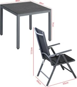 Tuinset 4 + 1 Klapstoelen Tuintafel – Aluminium 80x80cm - Grijs 28 Tuinset 4 + 1 Klapstoelen Tuintafel – Aluminium 80x80cm - Grijs -Optimaal Tuinmeubel Winkel 1059x1200 3