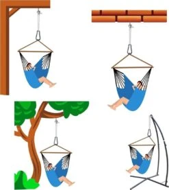 Metalen Ophangset Tot 160kg - Massieve Bevestiging Set Voor Hangstoel Hangmat - Plafond Wand Montage -Optimaal Tuinmeubel Winkel 1071x1200