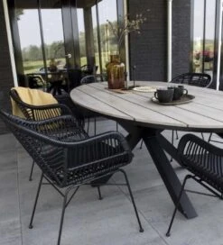 Ovale Tuintafel Cyprus 180cm | Wood | Polywood & Aluminium -Optimaal Tuinmeubel Winkel 1091x1200