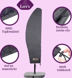 Parasolhoes Voor Zweefparasol–Waterdicht-met Rits En Stok-Superieure Kwaliteit-280cm X 81cm -Optimaal Tuinmeubel Winkel 1102x1200 3