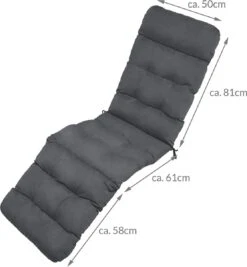 Beautissu Deckchair Kussen 200x50x8 Cm - Ligstoelkussen Antraciet - Matraskussen Voor Hangmatten En Tuin-/terrasstoelen - Flair DC 13 Beautissu Deckchair Kussen 200x50x8 Cm - Ligstoelkussen Antraciet - Matraskussen Voor Hangmatten En Tuin-/terrasstoelen - Flair DC -Optimaal Tuinmeubel Winkel 1112x1200
