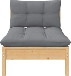 VidaXL 3-delige Loungeset Met Grijze Kussens Massief Grenenhout -Optimaal Tuinmeubel Winkel 1118x1200 1