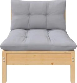 VidaXL 3-delige Loungeset Met Grijze Kussens Massief Grenenhout -Optimaal Tuinmeubel Winkel 1118x1200