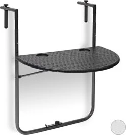 Relaxdays Balkontafel Inklapbaar, Balkon Tafel Rotan, Hangtafel Reling - Zwart 31 Relaxdays Balkontafel Inklapbaar, Balkon Tafel Rotan, Hangtafel Reling - Zwart -Optimaal Tuinmeubel Winkel 1123x1200