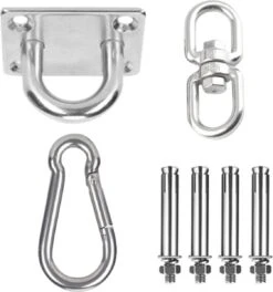 XYZ Goods - Luxe Plafondhaak - Hangmat Bevestigingsset - Schommelhaak - Ophangsysteem - Ophanghaak - Plafondbeugel - Bokszak - Schommelstoel - Hangstoel - RVS