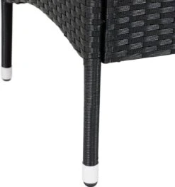 Casaria Tuinbank Polyrattan – 2 Zitter Incl. Tafel & Kussens – Zwart -Optimaal Tuinmeubel Winkel 1128x1200 1