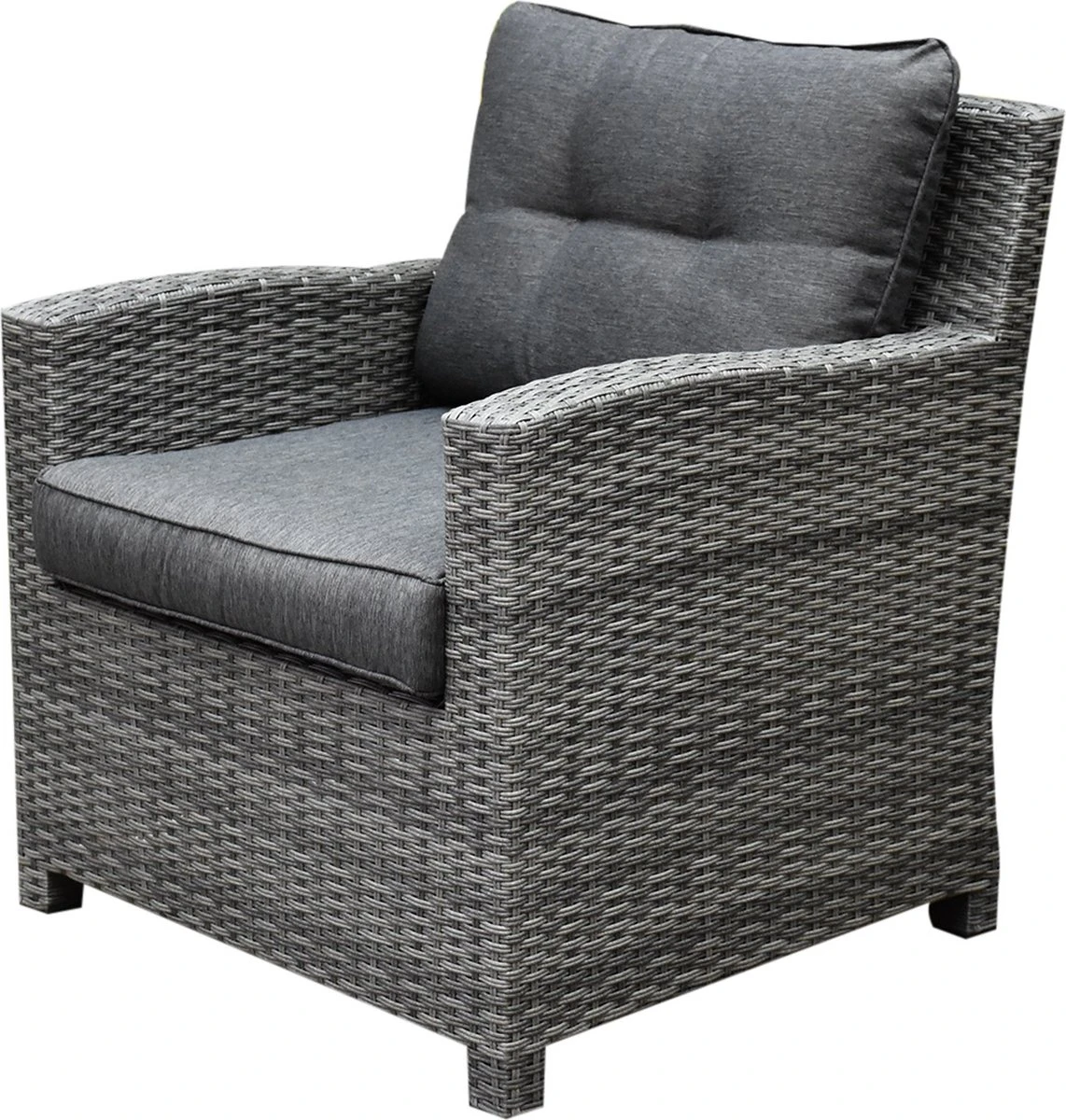 New Castle Stoel-bank Dining Loungeset 6-delig Antraciet 8 New Castle Stoel-bank Dining Loungeset 6-delig Antraciet - Afbeelding 8