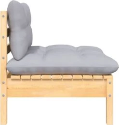 VidaXL 3-delige Loungeset Met Grijze Kussens Massief Grenenhout -Optimaal Tuinmeubel Winkel 1150x1200 1