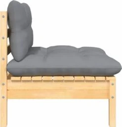 VidaXL 3-delige Loungeset Met Grijze Kussens Massief Grenenhout -Optimaal Tuinmeubel Winkel 1150x1200 2