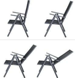 Tuinset 4 + 1 Klapstoelen Tuintafel – Aluminium 80x80cm - Grijs 22 Tuinset 4 + 1 Klapstoelen Tuintafel – Aluminium 80x80cm - Grijs -Optimaal Tuinmeubel Winkel 1156x1200 1