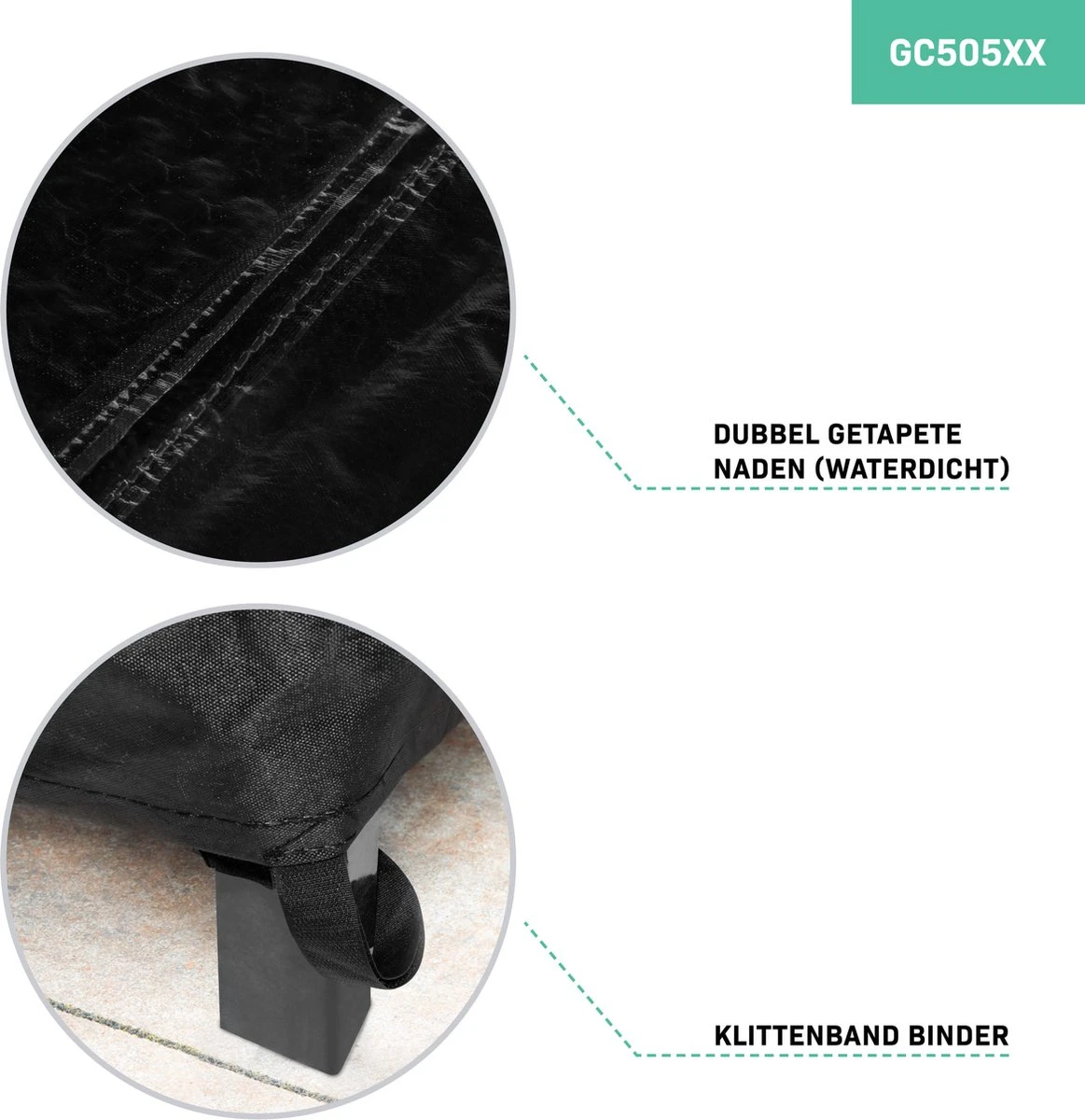 VONROC Premium Tuinbank Beschermhoes – L-vorm - 250/90 X 250/90 X 70cm 3 VONROC Premium Tuinbank Beschermhoes – L-vorm - 250/90 X 250/90 X 70cm - Afbeelding 3