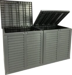 MaxxGarden Kussenbox - Tuin Opbergkist - Opbergbox - 750 L - 155x66x80 Cm - Grijs -Optimaal Tuinmeubel Winkel 1164x1200