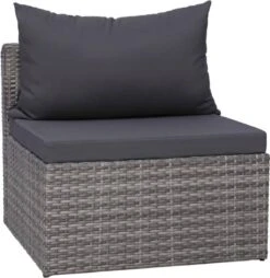 VidaXL 3-delige Loungeset Met Kussens Poly Rattan Grijs -Optimaal Tuinmeubel Winkel 1165x1200 1