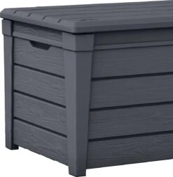 Keter Brightwood Opbergbox - 455L - 145x69,7x60,3 Cm - Grafiet -Optimaal Tuinmeubel Winkel 1172x1200 1