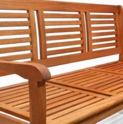 Casaria Tuinbank - FSC®-Gecertificeerd Eucalyptushout - 153cm Bruin -Optimaal Tuinmeubel Winkel 1185x1200 6