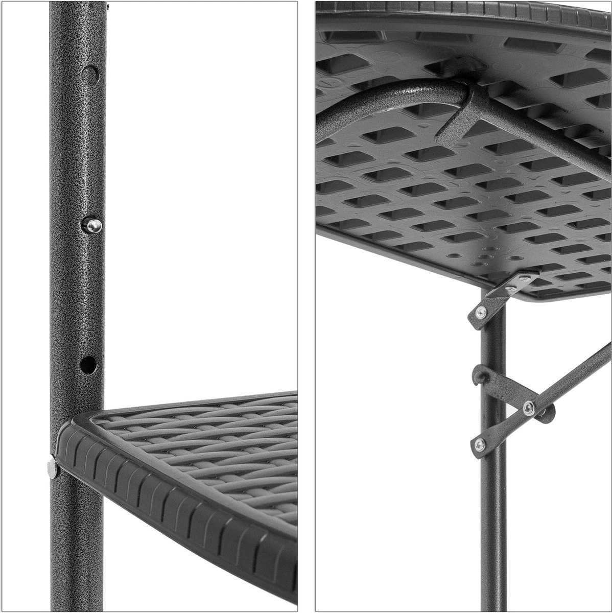 Relaxdays Balkontafel Inklapbaar, Balkon Tafel Rotan, Hangtafel Reling - Zwart 17 Relaxdays Balkontafel Inklapbaar, Balkon Tafel Rotan, Hangtafel Reling - Zwart - Afbeelding 17