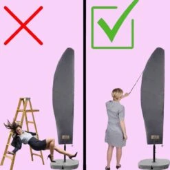 Parasolhoes Voor Zweefparasol–Waterdicht-met Rits En Stok-Superieure Kwaliteit-280cm X 81cm -Optimaal Tuinmeubel Winkel 1199x1200 2