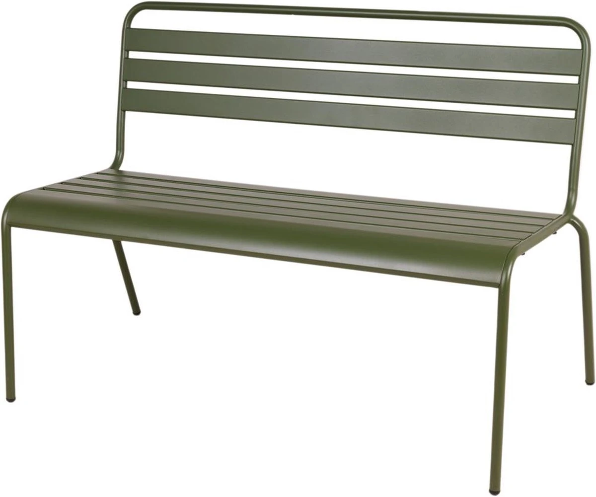 MaximaVida Metalen Tuinbank Max 120 Cm Olijfgroen 1 MaximaVida Metalen Tuinbank Max 120 Cm Olijfgroen