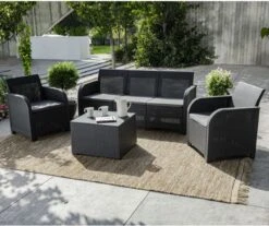 Keter Tuinbank 2-zits Rosalie Grafietkleurig -Optimaal Tuinmeubel Winkel 1200x1005