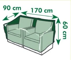 Nature - Tuinmeubelhoes - Beschermhoes Voor Loungebank - 2-zits - H60 X 170 X 90cm -Optimaal Tuinmeubel Winkel 1200x1027 4