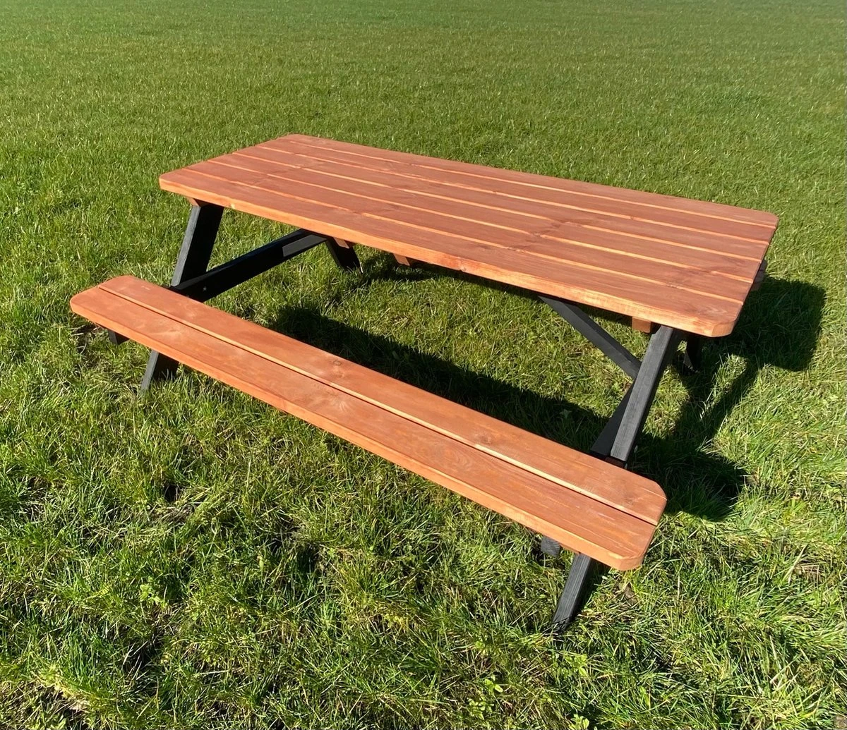 Goedkopepicknicktafels.nl | Zwart Bruine XL Picknicktafel Bruno | Tuintafel 6 Persoons | Bruin Zwart Gespoten Gedroogd Grenen Hout! 7 Goedkopepicknicktafels.nl | Zwart Bruine XL Picknicktafel Bruno | Tuintafel 6 Persoons | Bruin Zwart Gespoten Gedroogd Grenen Hout! - Afbeelding 7