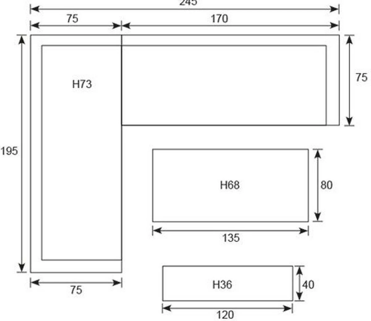 Merkloos Rocco | Loungeset Hoekset Tuinset | Aluminium| Hoekbank, Tuinbank, Tuintafel | 8 Zitplaatsen 4 Merkloos Rocco | Loungeset Hoekset Tuinset | Aluminium| Hoekbank, Tuinbank, Tuintafel | 8 Zitplaatsen - Afbeelding 4