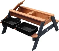 AXI Nick Zand & Water Picknicktafel In Antraciet/Bruin - Parasol Blauw/Wit - Picknick Tafel Voor Kinderen Van Hout -Optimaal Tuinmeubel Winkel 1200x1040 1