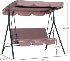 Outsunny Hollywoodschommel 3-zits Tuinschommel Schommelbank Met Dak 3 Kleuren 84A-054 -Optimaal Tuinmeubel Winkel 1200x1055 1