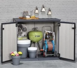 Keter Patio Store Opbergkast - 139,5x77x120cm - Grijs -Optimaal Tuinmeubel Winkel 1200x1061 1