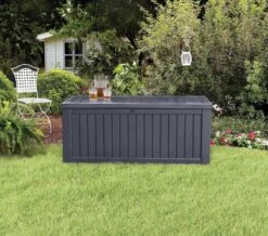 Keter Rockwood Opbergbox - 570L - 155x72,4x64,4cm - Grafiet -Optimaal Tuinmeubel Winkel 1200x1061 2