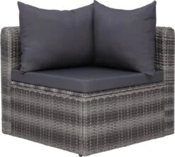 VidaXL 3-delige Loungeset Met Kussens Poly Rattan Grijs -Optimaal Tuinmeubel Winkel 1200x1078 1