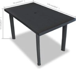 VidaXL Tuintafel 126x76x72 Cm Kunststof Antraciet 16 VidaXL Tuintafel 126x76x72 Cm Kunststof Antraciet -Optimaal Tuinmeubel Winkel 1200x1082