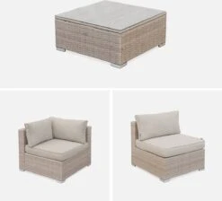 Alice's Garden Loungeset Napoli - 5 Plaatsen - Wicker - 6 Elementen - Beige/Beige 14 Alice's Garden Loungeset Napoli - 5 Plaatsen - Wicker - 6 Elementen - Beige/Beige -Optimaal Tuinmeubel Winkel 1200x1088 1