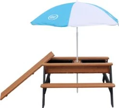 AXI Nick Zand & Water Picknicktafel In Antraciet/Bruin - Parasol Blauw/Wit - Picknick Tafel Voor Kinderen Van Hout -Optimaal Tuinmeubel Winkel 1200x1089 4