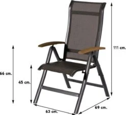 Hartman Alice Verstelbare Tuinstoel - Grijs -Optimaal Tuinmeubel Winkel 1200x1100
