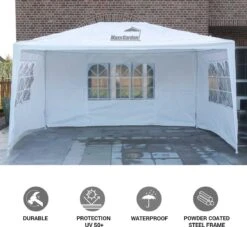 MaxxGarden Partytent - Paviljoen - 3x4m - Incl. Zijwanden - Waterdicht - Wit -Optimaal Tuinmeubel Winkel 1200x1105 2
