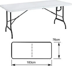 MaxxGarden Klaptafel - Inklapbare Tafel - Opvouwbare Tuintafel - Weerbestendig - Inclusief Handvat - 180x70x74 -Optimaal Tuinmeubel Winkel 1200x1105 3
