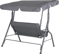 Merkloos Casaria Hollywood Schommel - Antraciet - Incl. Zonnekap -Optimaal Tuinmeubel Winkel 1200x1109