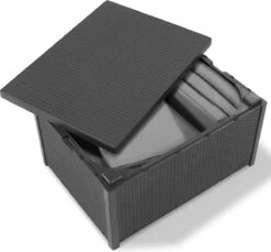 Allibert Arica Tuintafel - 79x59,5x42 Cm - Grafiet -Optimaal Tuinmeubel Winkel 1200x1114 1