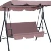Outsunny Hollywoodschommel 3-zits Tuinschommel Schommelbank Met Dak 3 Kleuren 84A-054