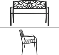 Pro Garden Tuinbank -127 X 60 - Metaal -Optimaal Tuinmeubel Winkel 1200x1117 1