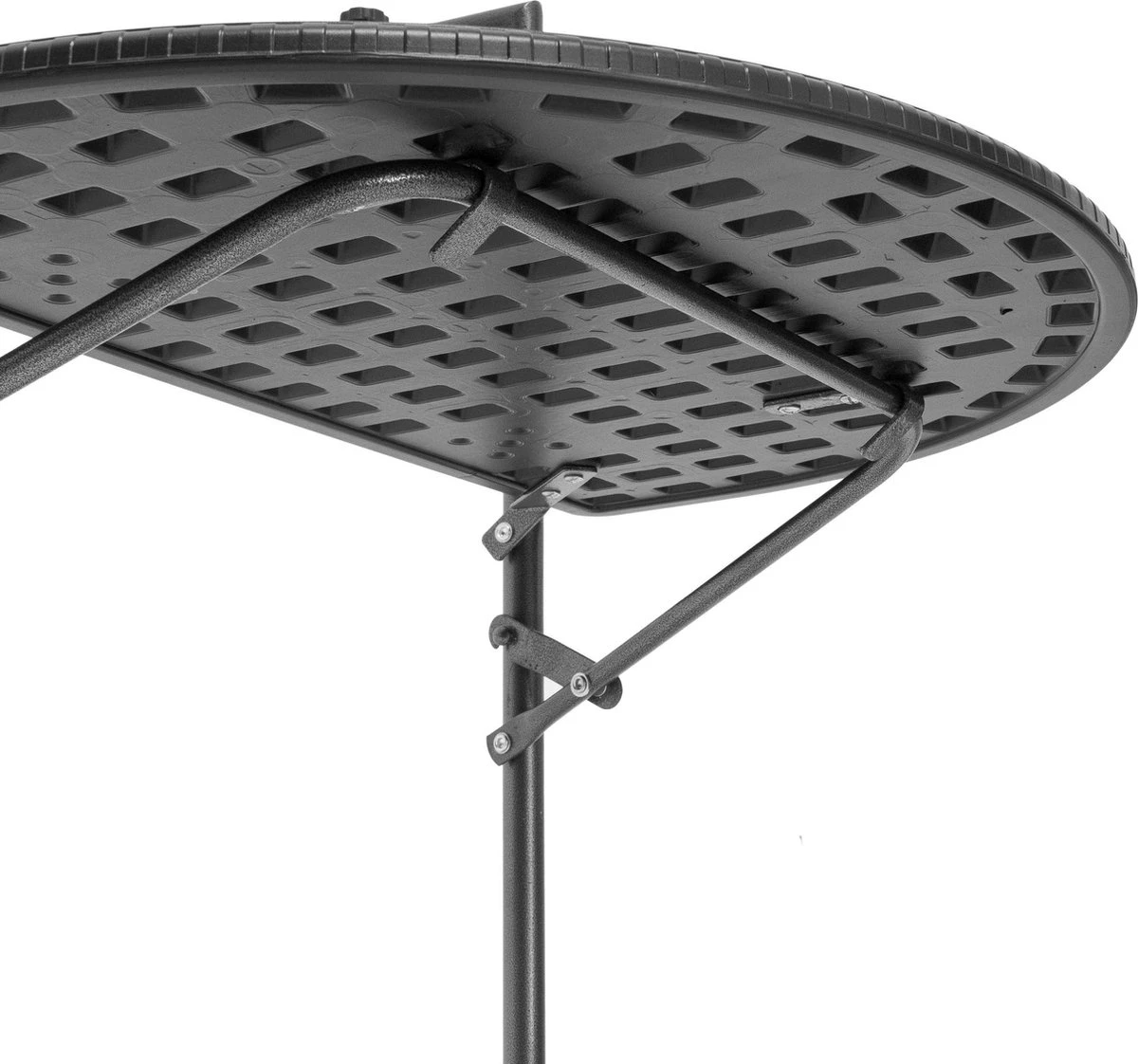 Relaxdays Balkontafel Inklapbaar, Balkon Tafel Rotan, Hangtafel Reling - Zwart 6 Relaxdays Balkontafel Inklapbaar, Balkon Tafel Rotan, Hangtafel Reling - Zwart - Afbeelding 6