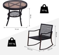 Outsunny Tuinset 7-delig Schommelstoel Set Zitgroep Met Kussens Rotan Bruin 863-030 -Optimaal Tuinmeubel Winkel 1200x1127 3