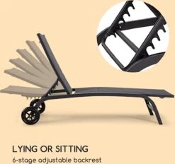 Blumfeldt Limala Tuinstoel - Ligstoel - Relaxstoel - Rugleuning In 6 Standen Verstelbaar - 2 Vielen - Draagkracht: Max. 150 Kg -Optimaal Tuinmeubel Winkel 1200x1129