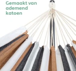 Vita5 Hangmat Met Standaard – 2 Persoons – Incl. Bekerhouder – 205kg Draaggewicht – Blauw/Wit/Bruin -Optimaal Tuinmeubel Winkel 1200x1129 4