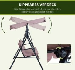 Outsunny Hollywoodschommel 3-zits Tuinschommel Schommelbank Met Dak 3 Kleuren 84A-054 -Optimaal Tuinmeubel Winkel 1200x1131 2