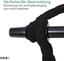 Vita5 XXL Hangstoel | Binnen&Buiten Hangnest | Incl. 2 Kussens En Boekenvak | Volwassenen&Kinderen | Hangmatstoel Tot 225kg | Grijs -Optimaal Tuinmeubel Winkel 1200x1133
